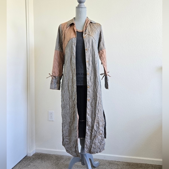 Double Jeu Paris 2 pieces Set Tunic Dress & Duster Long Sleeves Size Medium - Picture 4 of 16